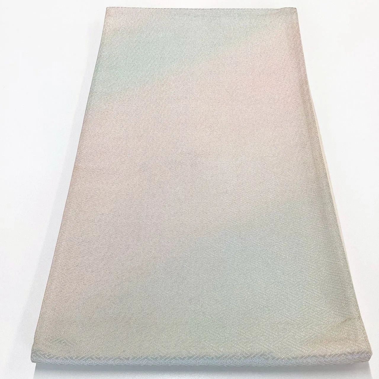 6279# Japanese Vintage Fukuro Obi Belt Kimono Fabric Silk Traditional Silver