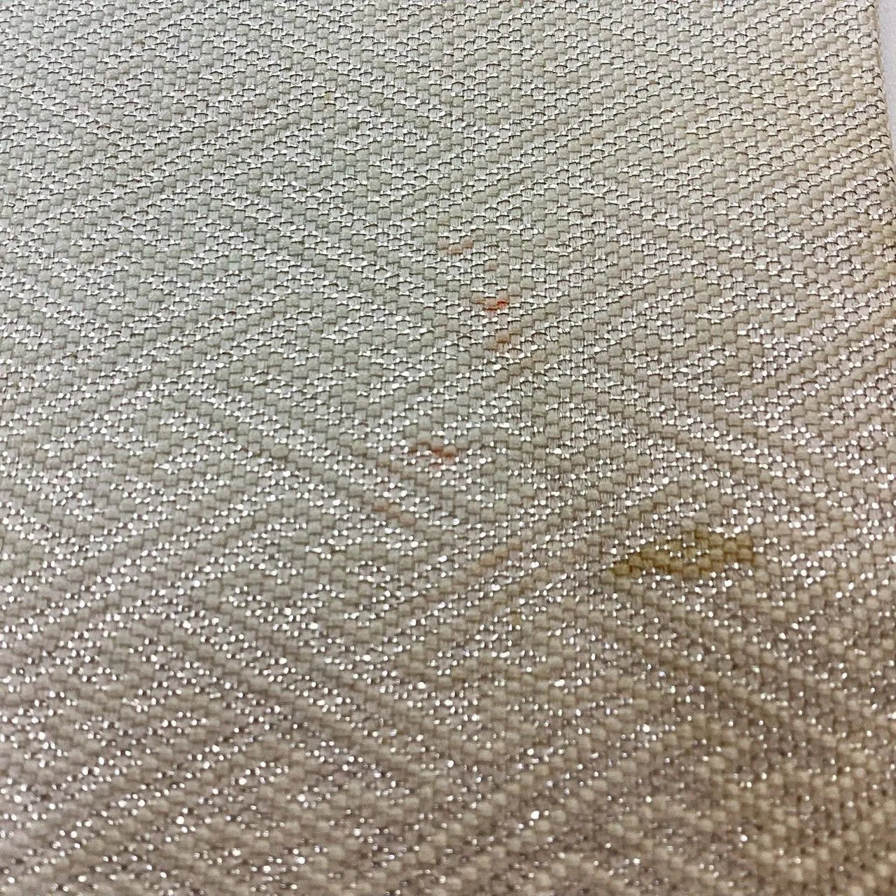 6279# Japanese Vintage Fukuro Obi Belt Kimono Fabric Silk Traditional Silver