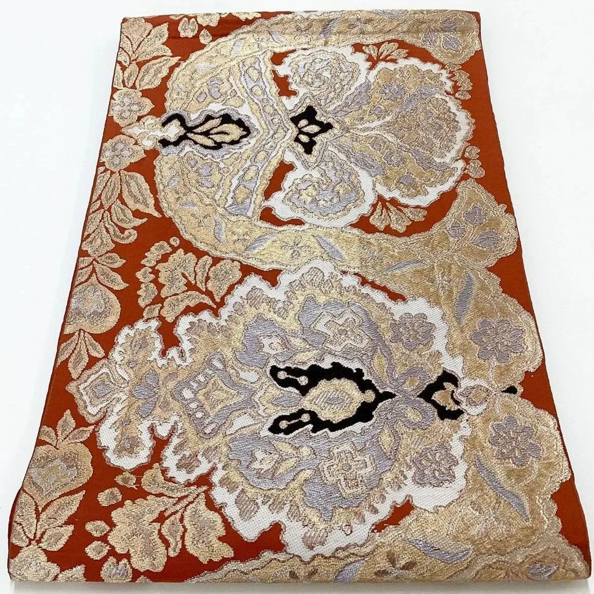 6254# Japanese Vintage Fukuro Obi Belt Kimono Fabric Silk Traditional Untailored