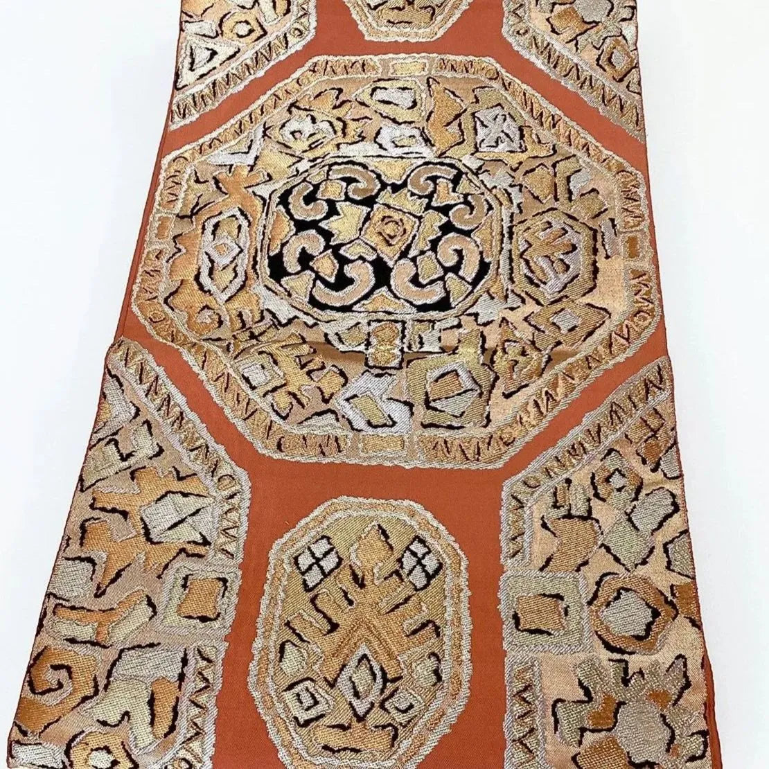 6259# Japanese Vintage Fukuro Obi Belt Kimono Fabric Silk Traditional