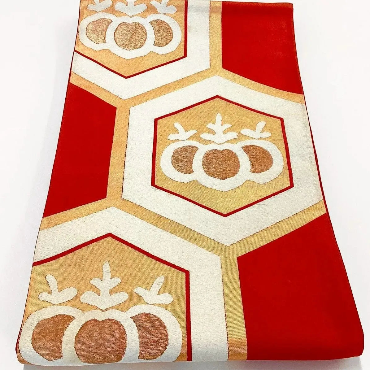 6270# Japanese Vintage Fukuro Obi Belt Kimono Fabric Silk Traditional Embroidery