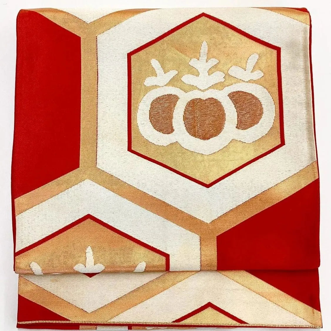 6270# Japanese Vintage Fukuro Obi Belt Kimono Fabric Silk Traditional Embroidery