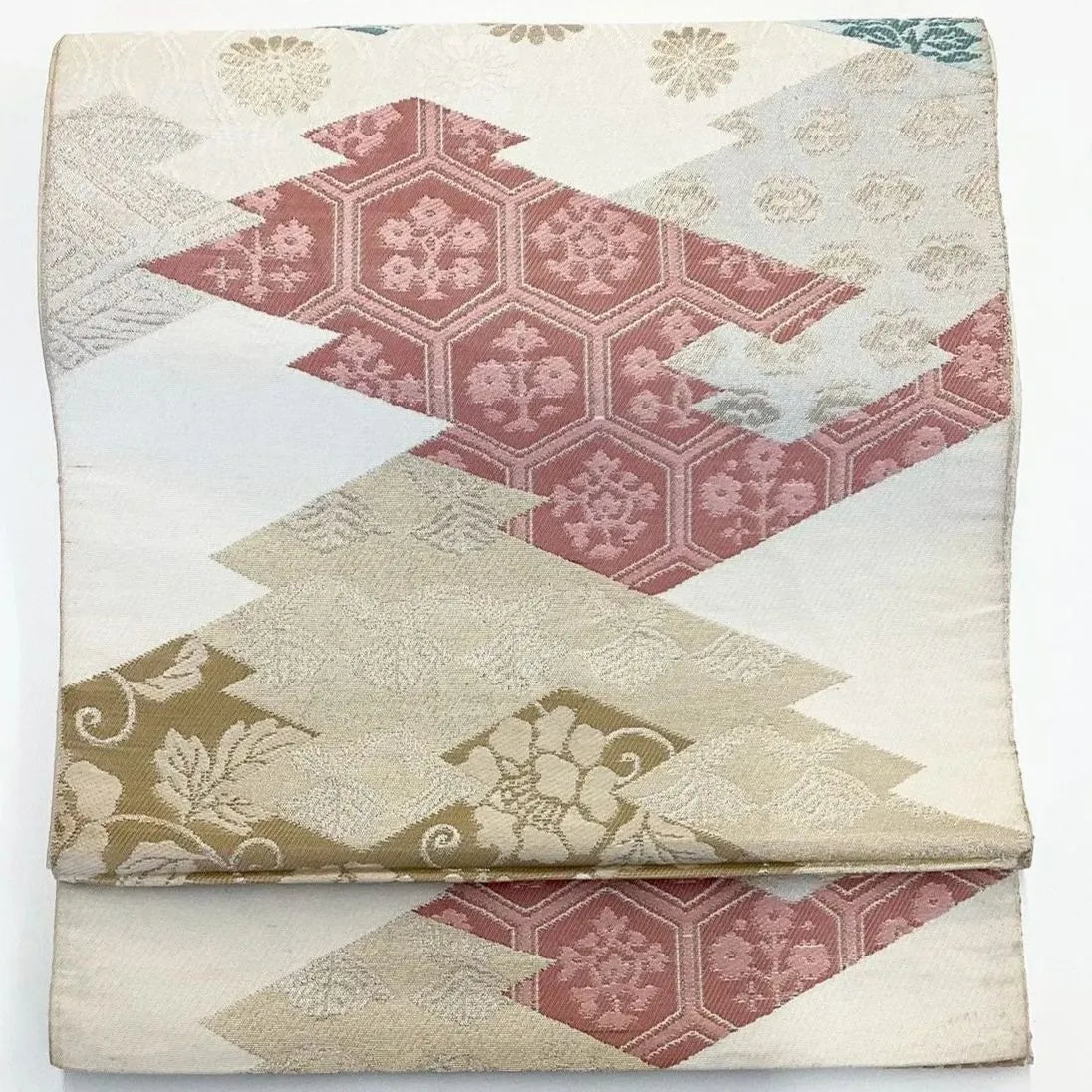 6276# Japanese Vintage Fukuro Obi Belt Kimono Fabric Silk Traditional