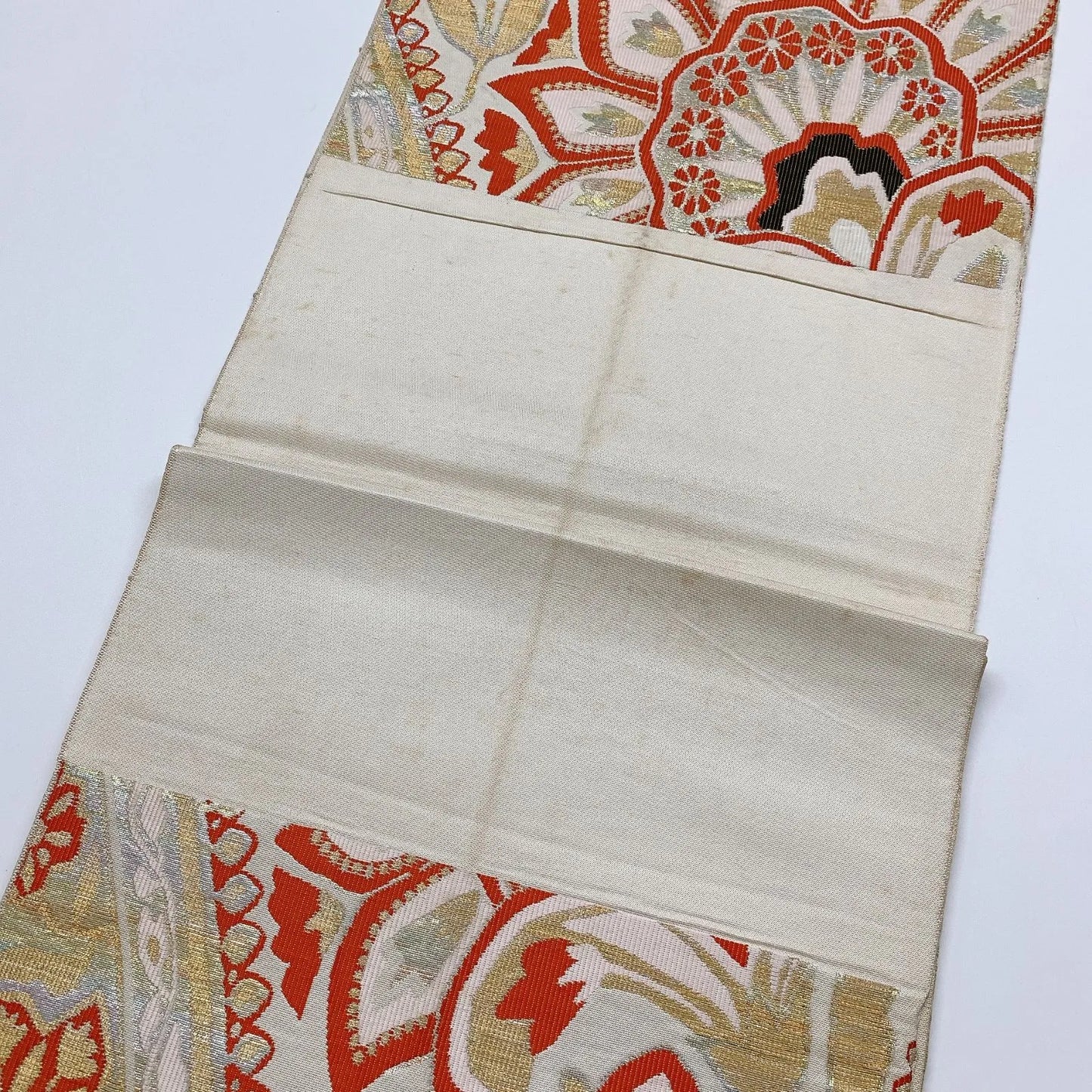 6281# Japanese Vintage Fukuro Obi Belt Kimono Fabric Silk Traditional