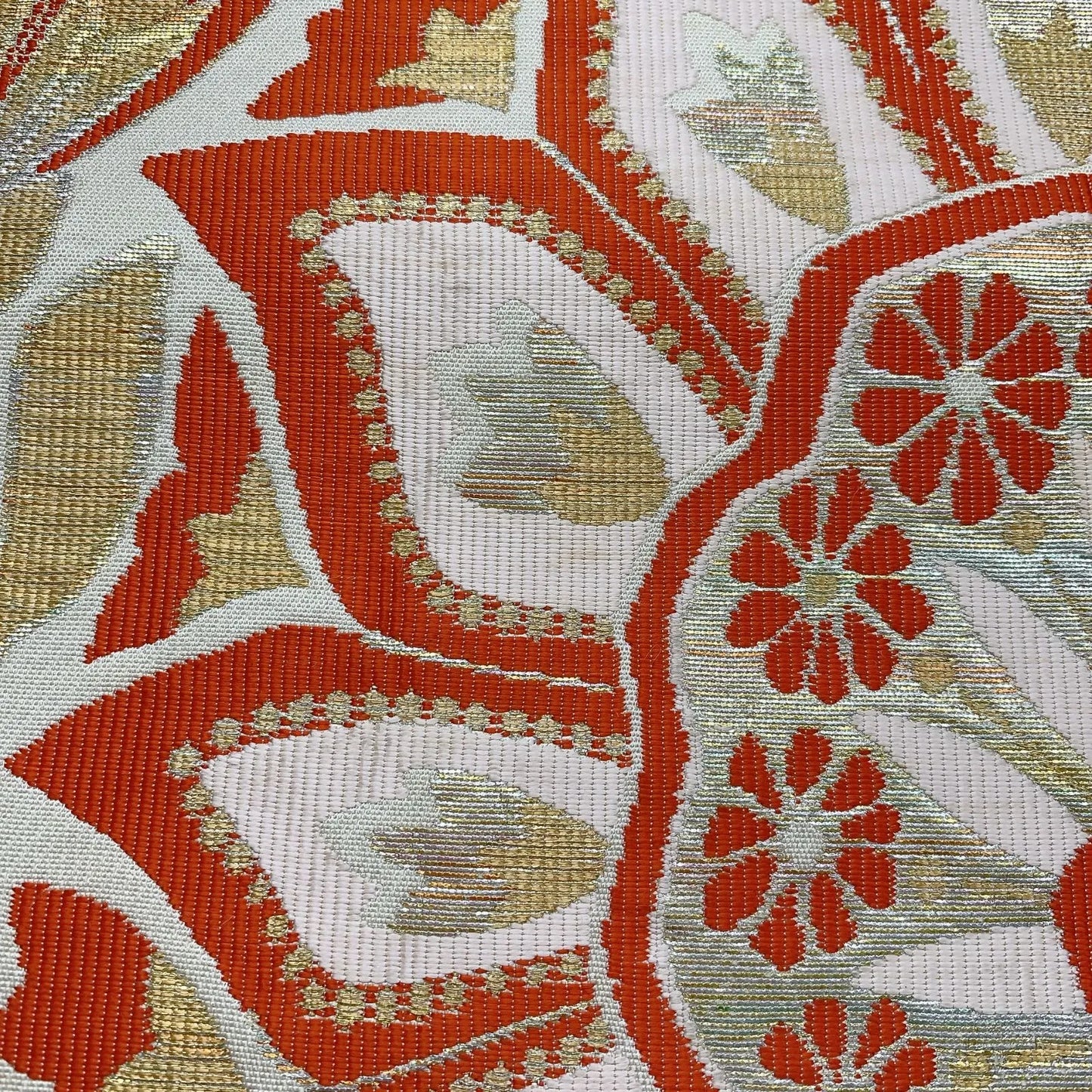 6281# Japanese Vintage Fukuro Obi Belt Kimono Fabric Silk Traditional