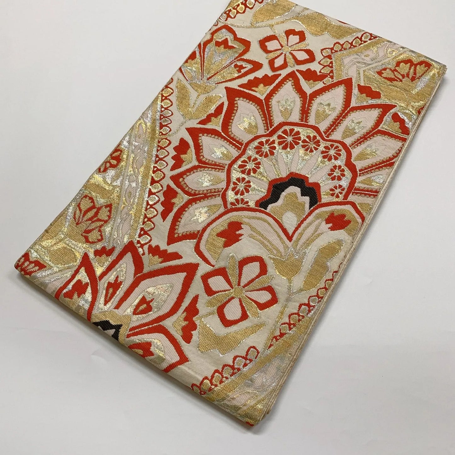 6281# Japanese Vintage Fukuro Obi Belt Kimono Fabric Silk Traditional