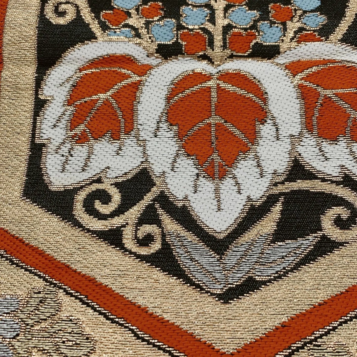 6284# Japanese Vintage Fukuro Obi Belt Kimono Fabric Silk Traditional