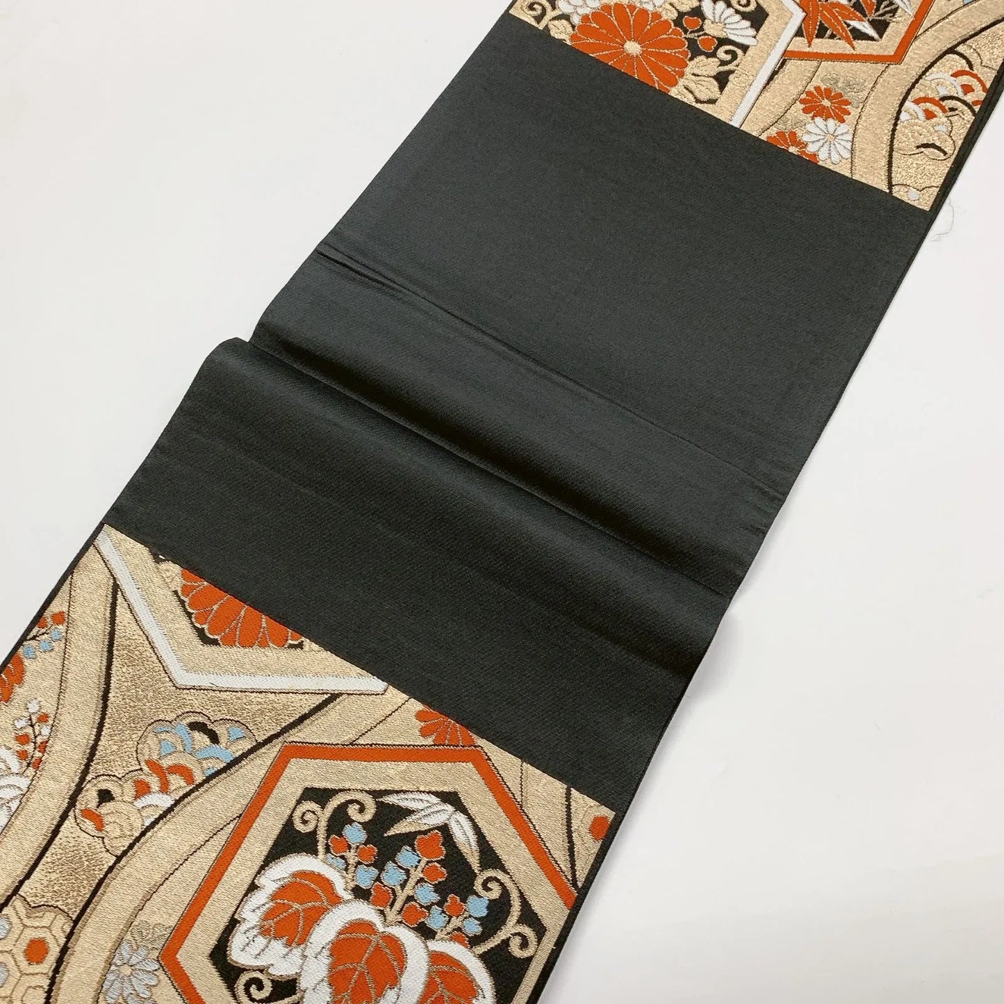 6284# Japanese Vintage Fukuro Obi Belt Kimono Fabric Silk Traditional