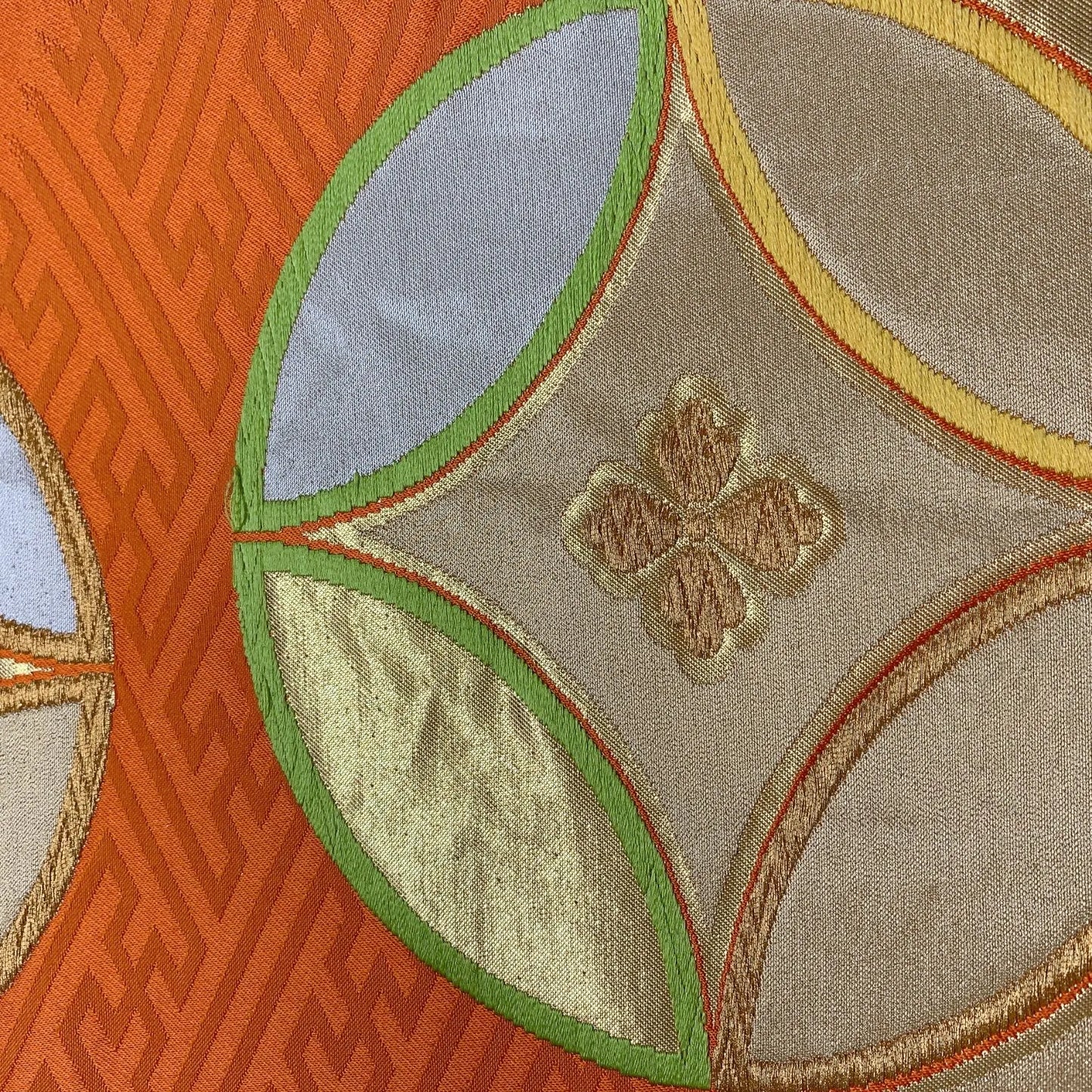 6285# Japanese Vintage Fukuro Obi Belt Kimono Fabric Silk Traditional