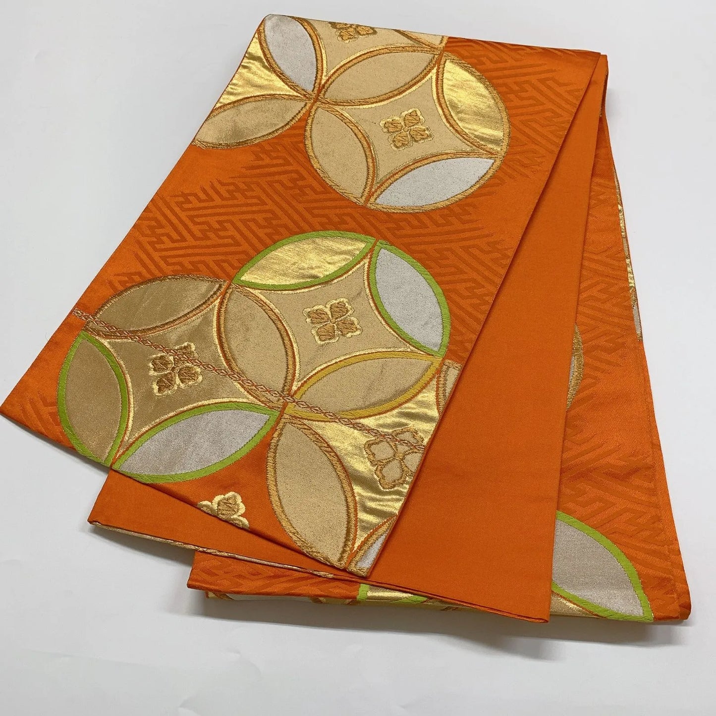 6285# Japanese Vintage Fukuro Obi Belt Kimono Fabric Silk Traditional