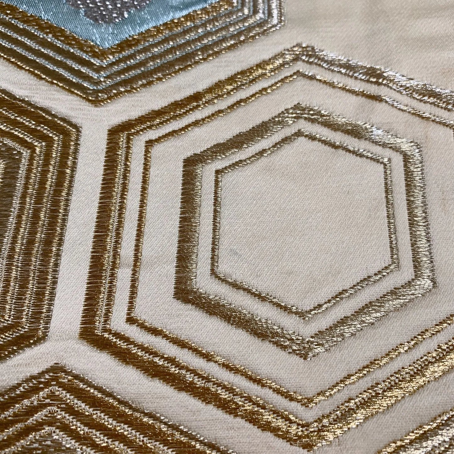 6292# Japanese Vintage Fukuro Obi Belt Kimono Fabric Silk Traditional Gold