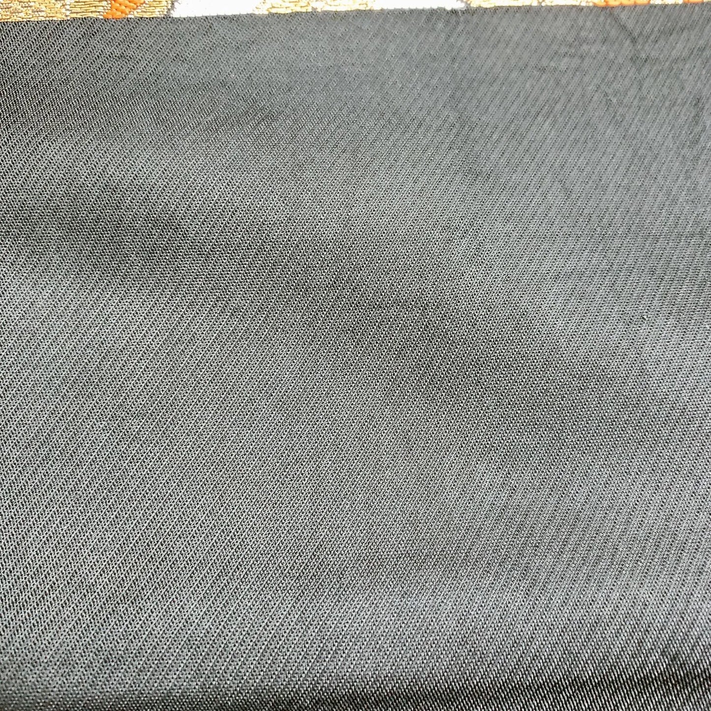 6293# Japanese Vintage Fukuro Obi Belt Kimono Fabric Silk Traditional Black