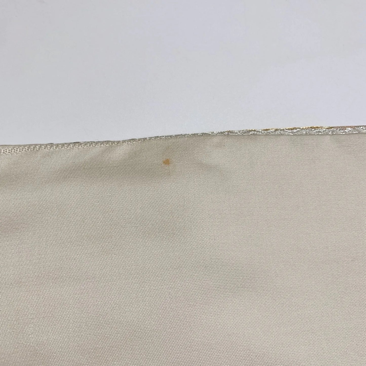 6294# Japanese Vintage Fukuro Obi Belt Kimono Fabric Silk Traditional Silver