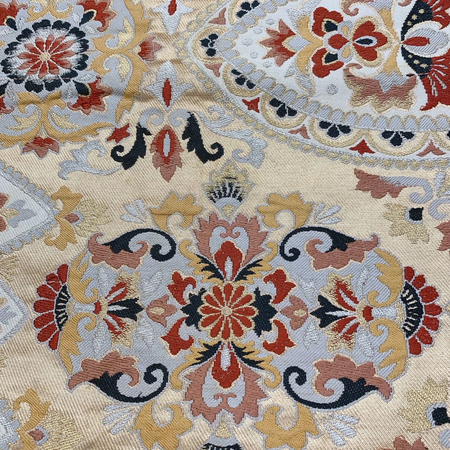 6297# Japanese Vintage Fukuro Obi Belt Kimono Fabric Silk Traditional 　