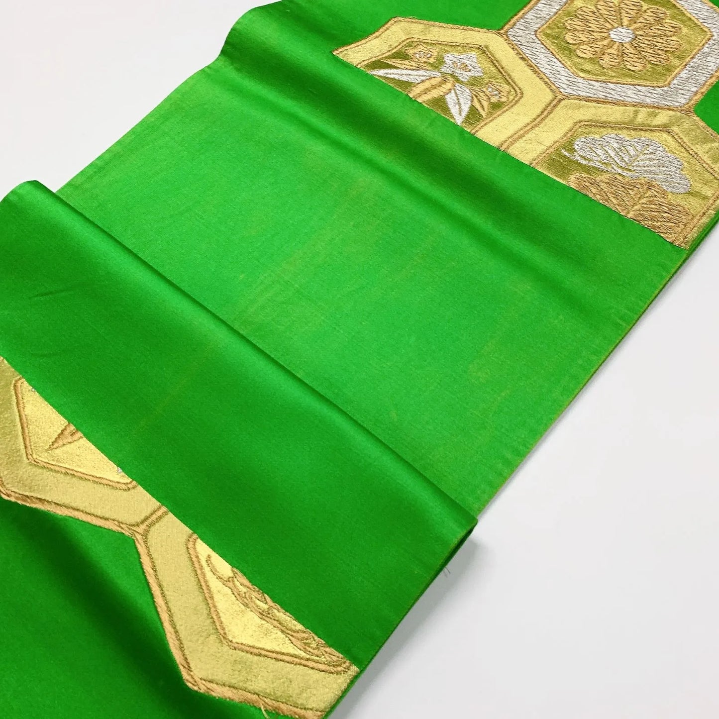 6300# Japanese Vintage Fukuro Obi Belt Kimono Fabric Silk Traditional