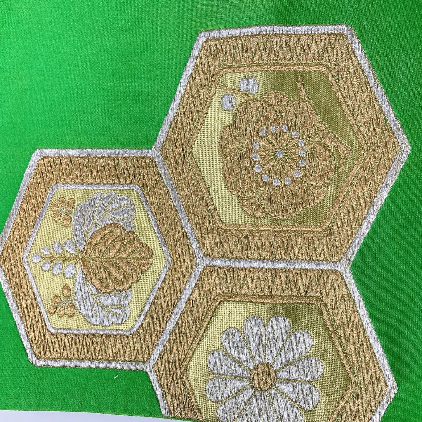 6300# Japanese Vintage Fukuro Obi Belt Kimono Fabric Silk Traditional