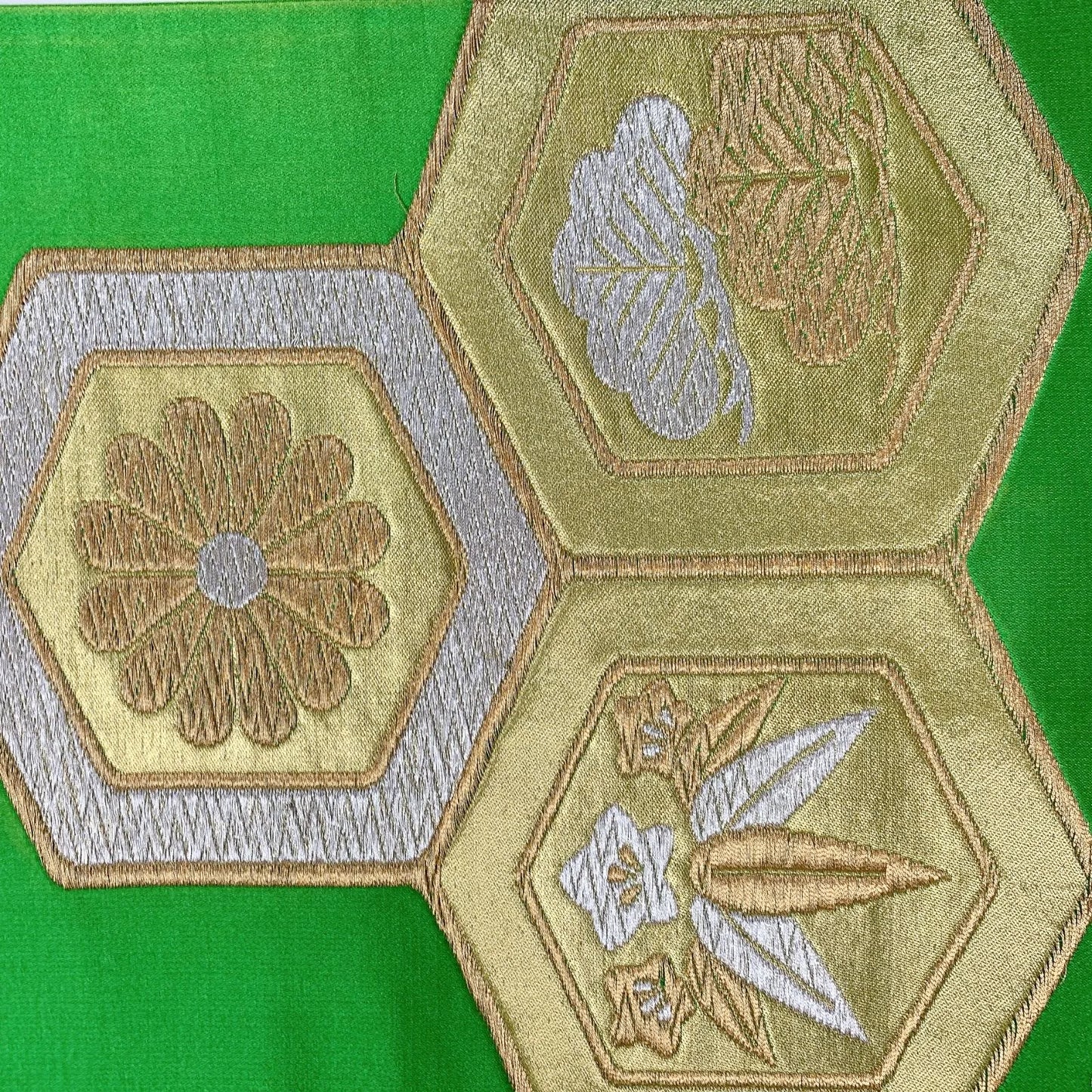 6300# Japanese Vintage Fukuro Obi Belt Kimono Fabric Silk Traditional