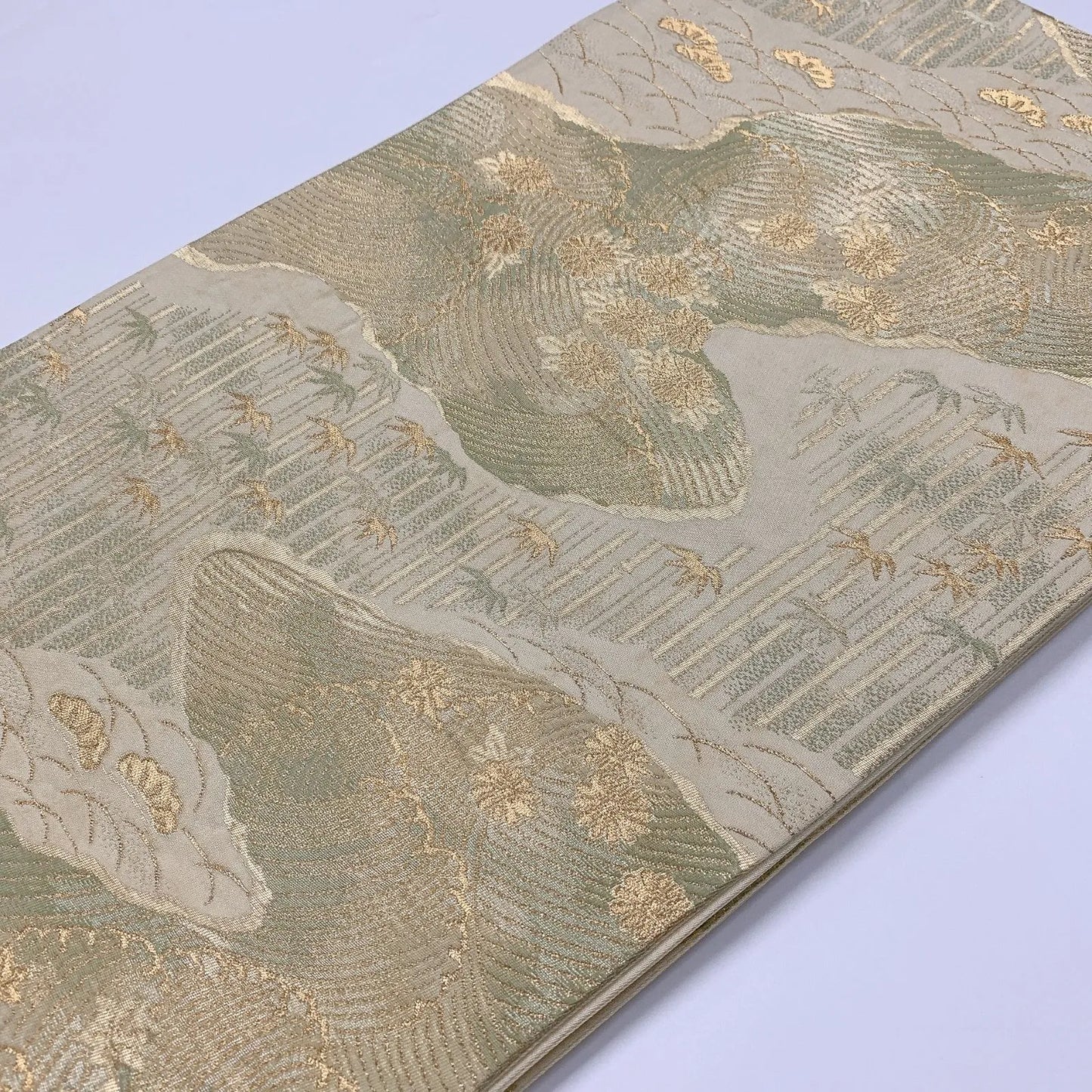 6303# Japanese Vintage Fukuro Obi Belt Kimono Fabric Silk Traditional