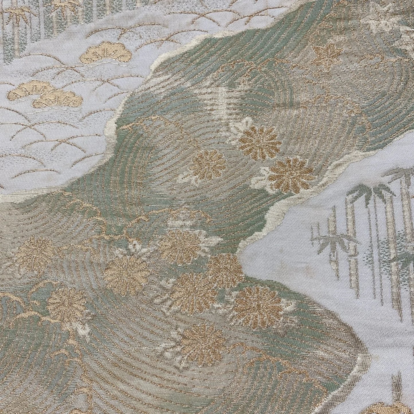 6303# Japanese Vintage Fukuro Obi Belt Kimono Fabric Silk Traditional