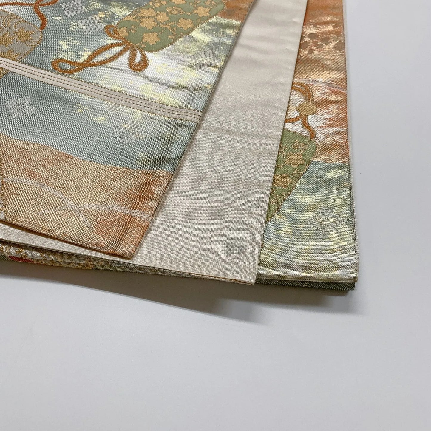6305# Japanese Vintage Fukuro Obi Belt Kimono Fabric Silk Traditional
