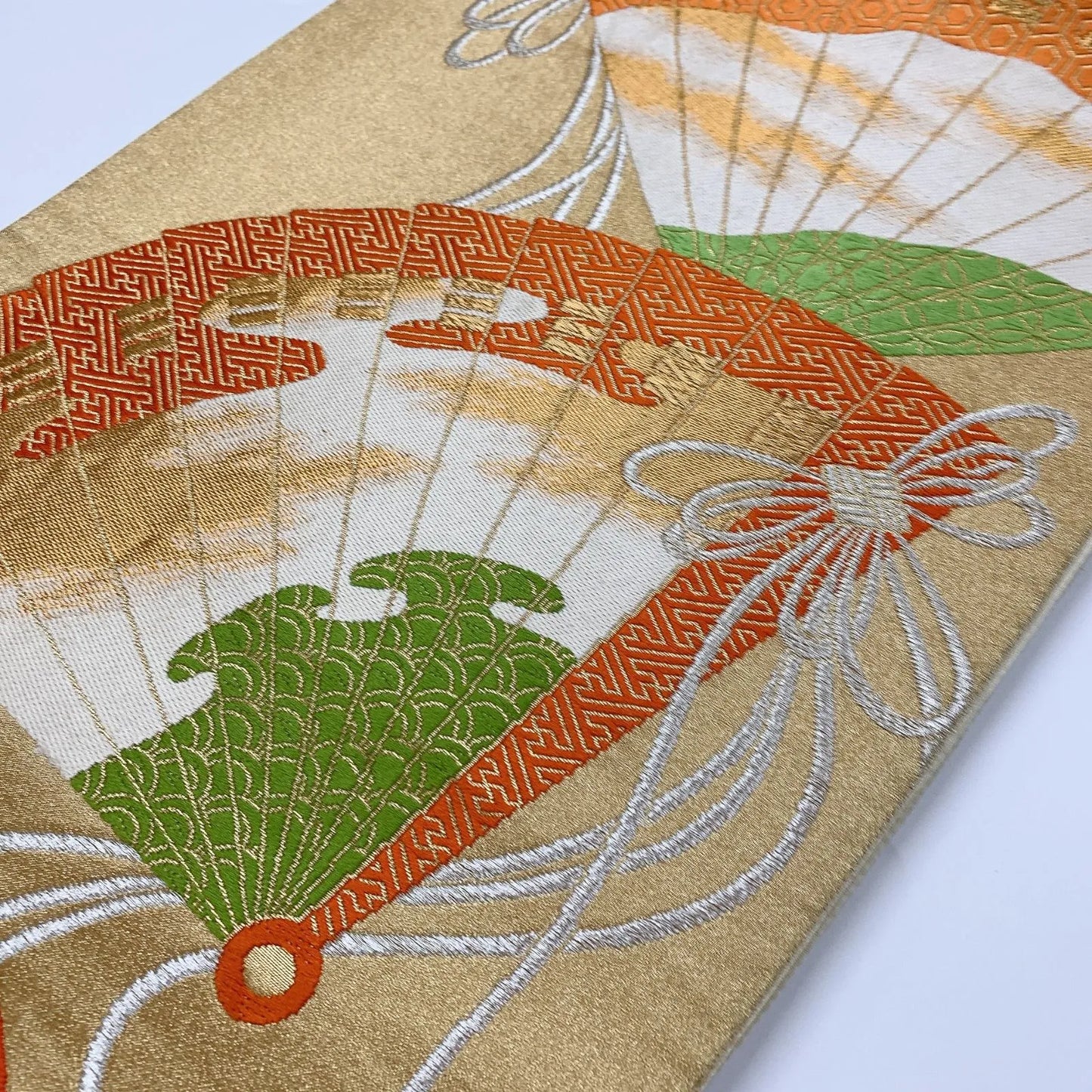 6306# Japanese Vintage Fukuro Obi Belt Kimono Fabric Silk Traditional