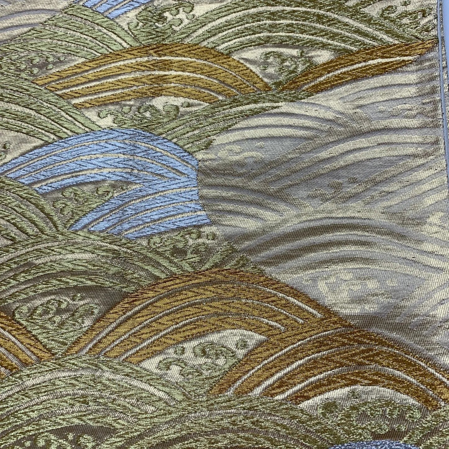 6308# Japanese Vintage Fukuro Obi Belt Kimono Fabric Silk Traditional