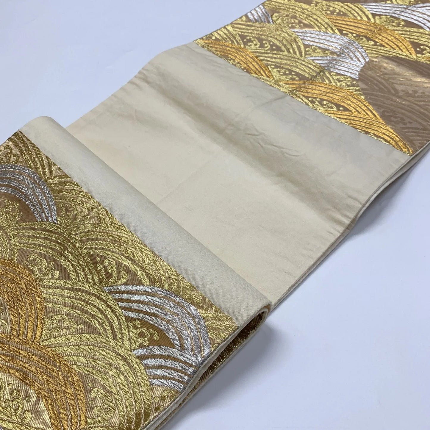 6308# Japanese Vintage Fukuro Obi Belt Kimono Fabric Silk Traditional