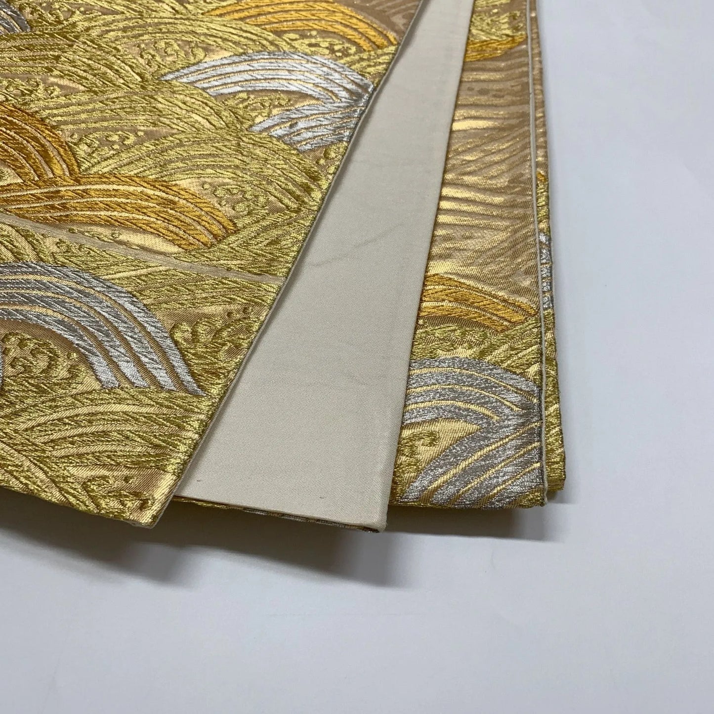 6308# Japanese Vintage Fukuro Obi Belt Kimono Fabric Silk Traditional