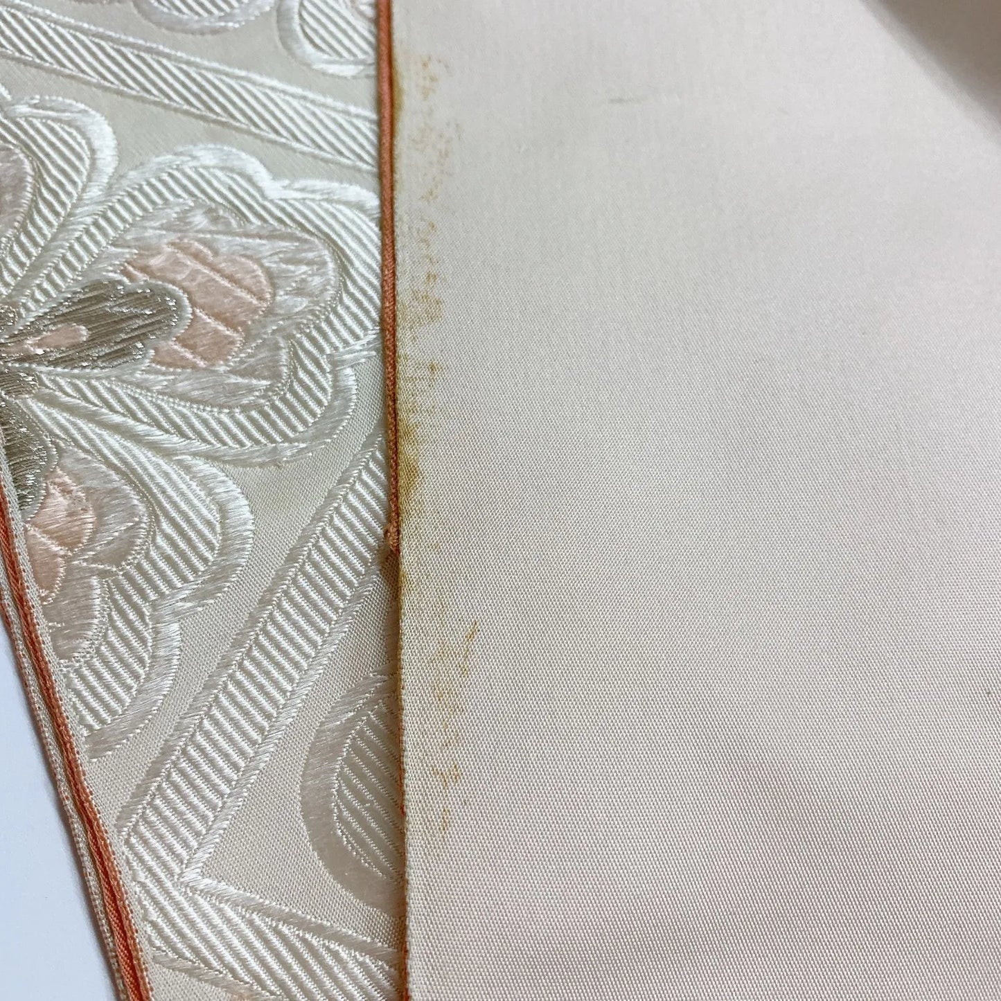 6312# Japanese Vintage Fukuro Obi Belt Kimono Fabric Silk Traditional Embroidery　