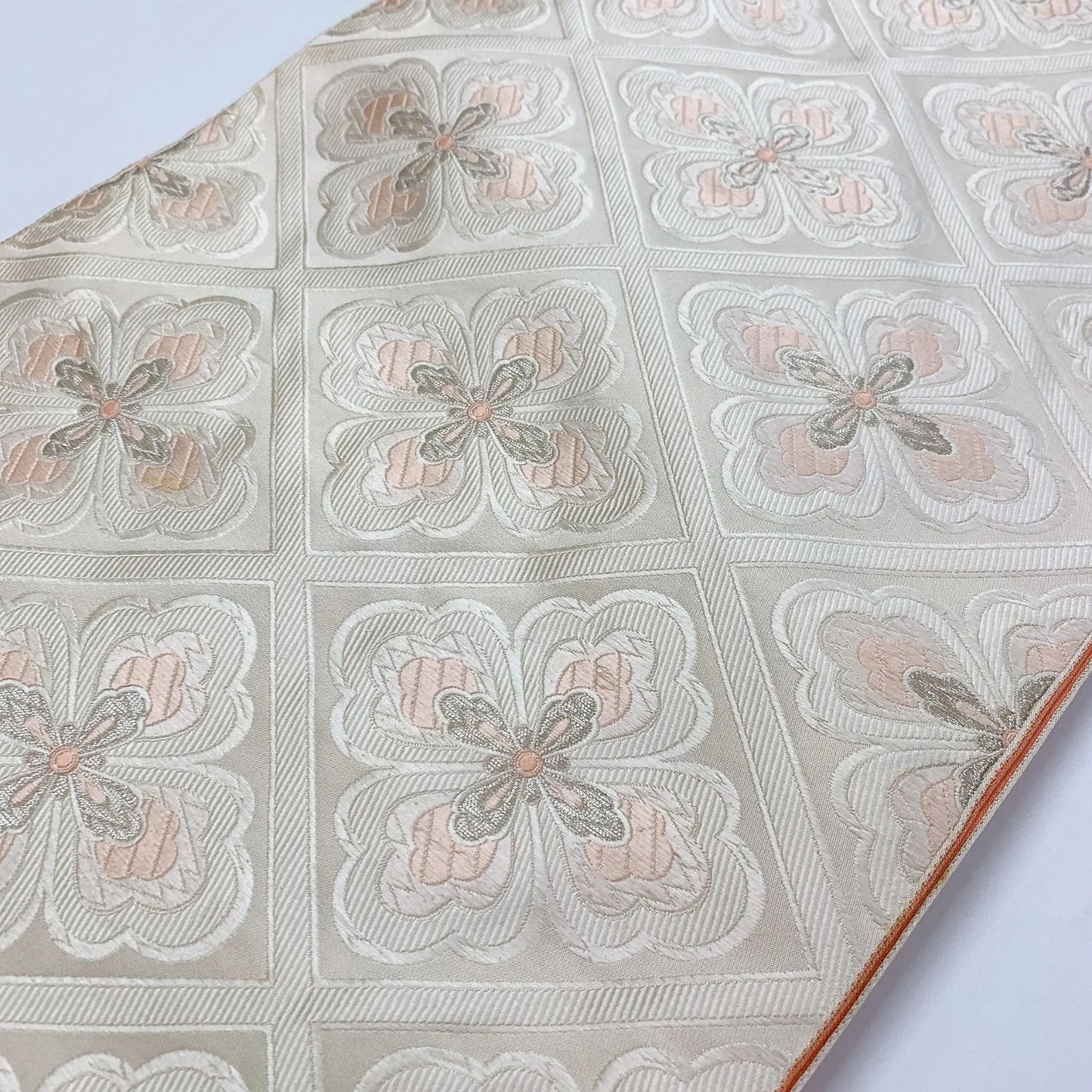 6312# Japanese Vintage Fukuro Obi Belt Kimono Fabric Silk Traditional Embroidery　