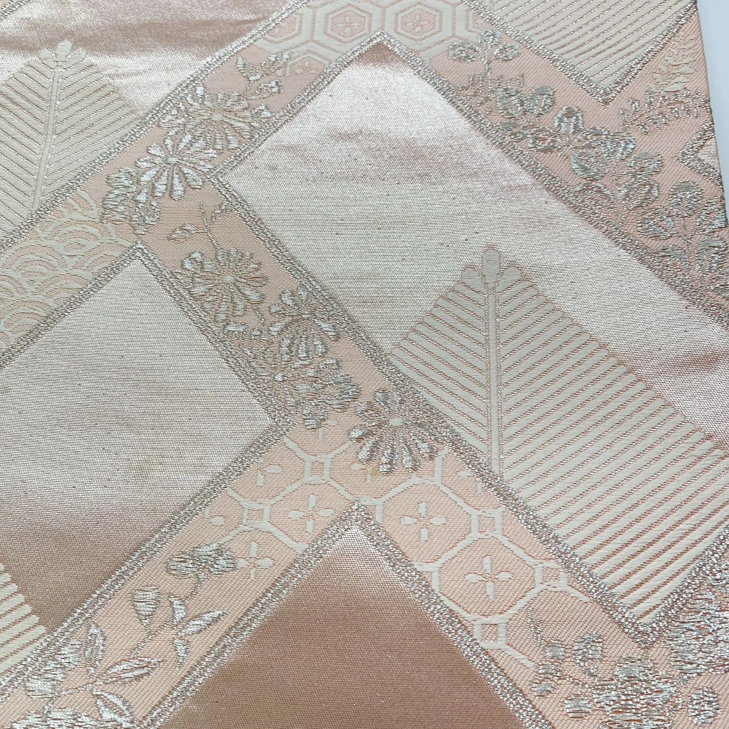 6318# Japanese Vintage Fukuro Obi Belt Kimono Fabric Silk Traditional