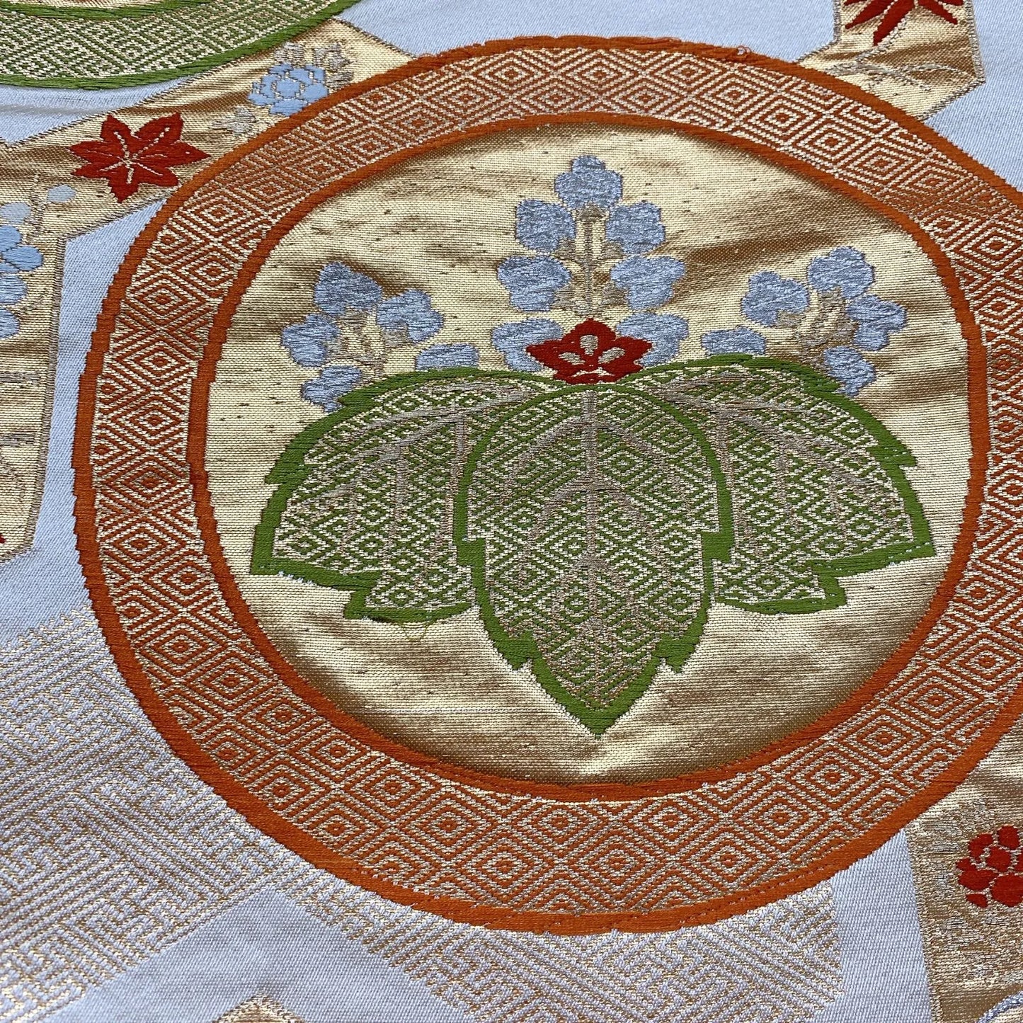 6320# Japanese Vintage Fukuro Obi Belt Kimono Fabric Silk Traditional