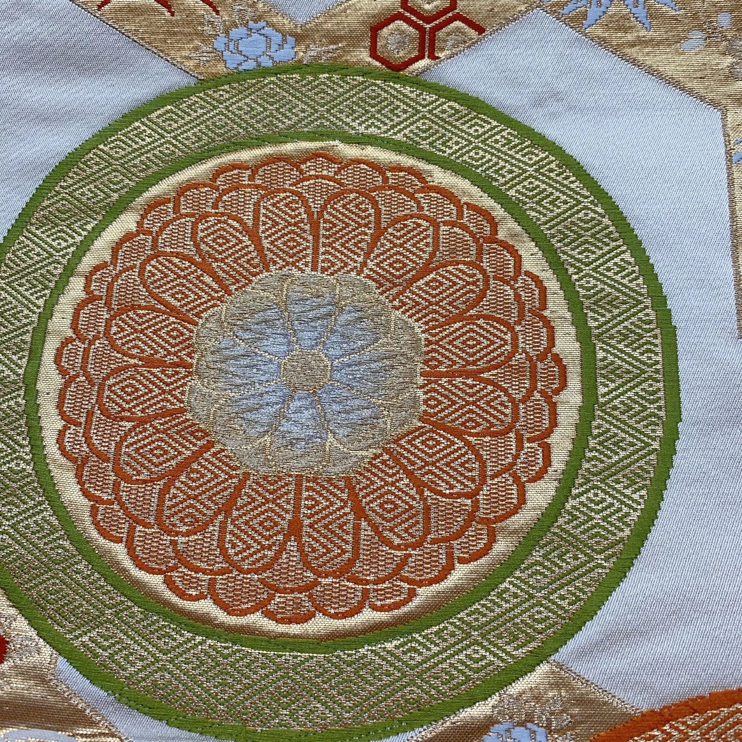 6320# Japanese Vintage Fukuro Obi Belt Kimono Fabric Silk Traditional