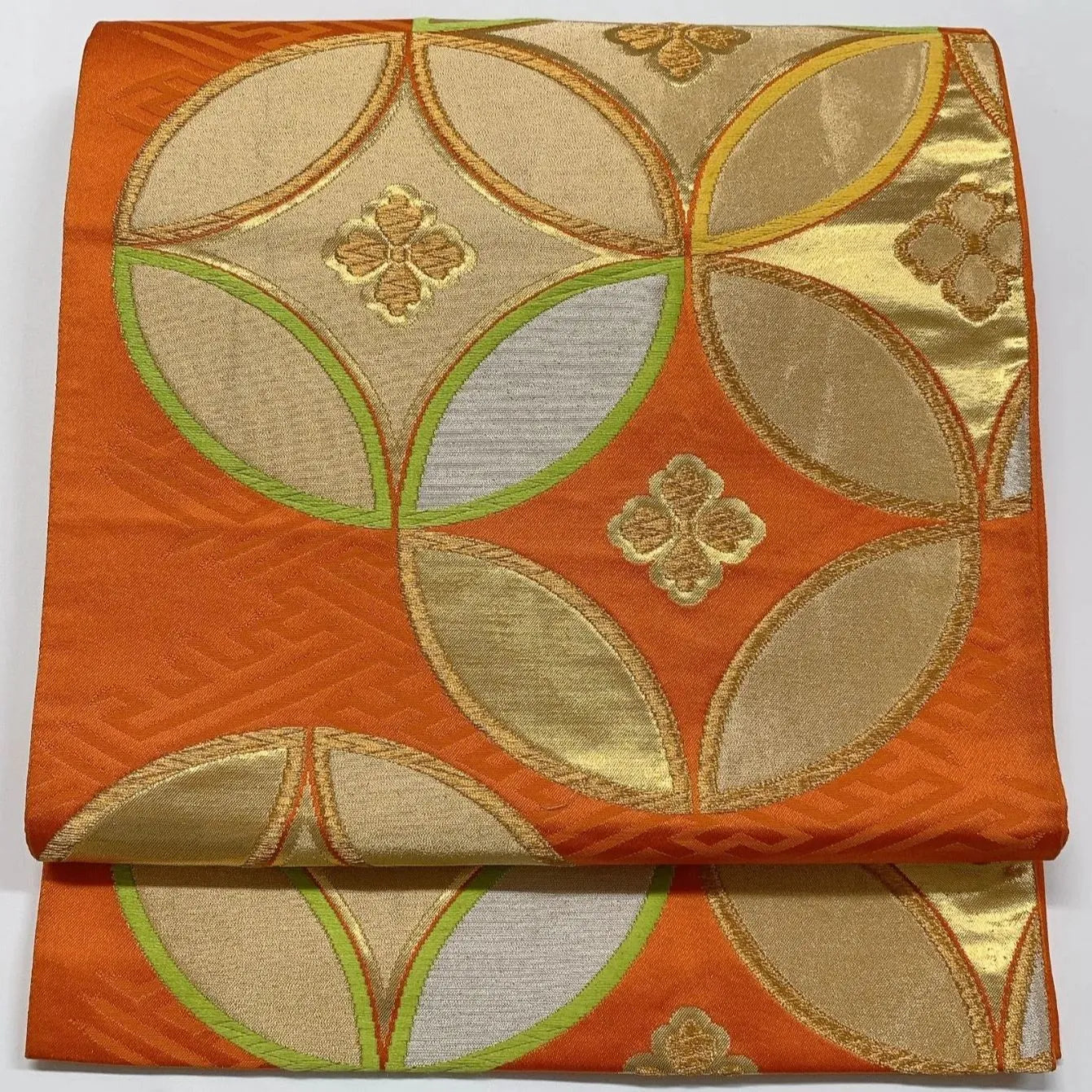 6285# Japanese Vintage Fukuro Obi Belt Kimono Fabric Silk Traditional