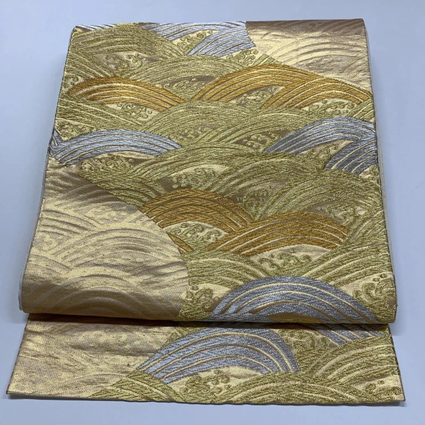 6308# Japanese Vintage Fukuro Obi Belt Kimono Fabric Silk Traditional