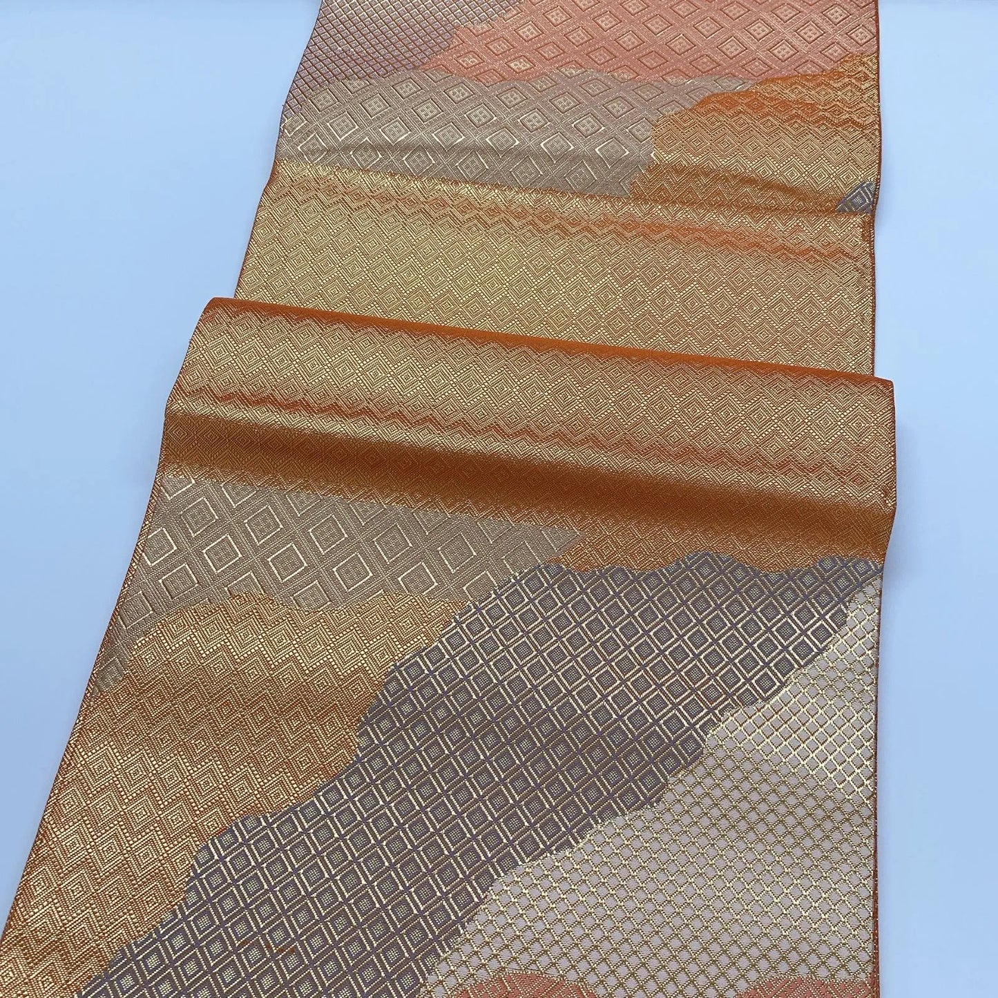 6322# Japanese Vintage Fukuro Obi Belt Kimono Fabric Silk Traditional