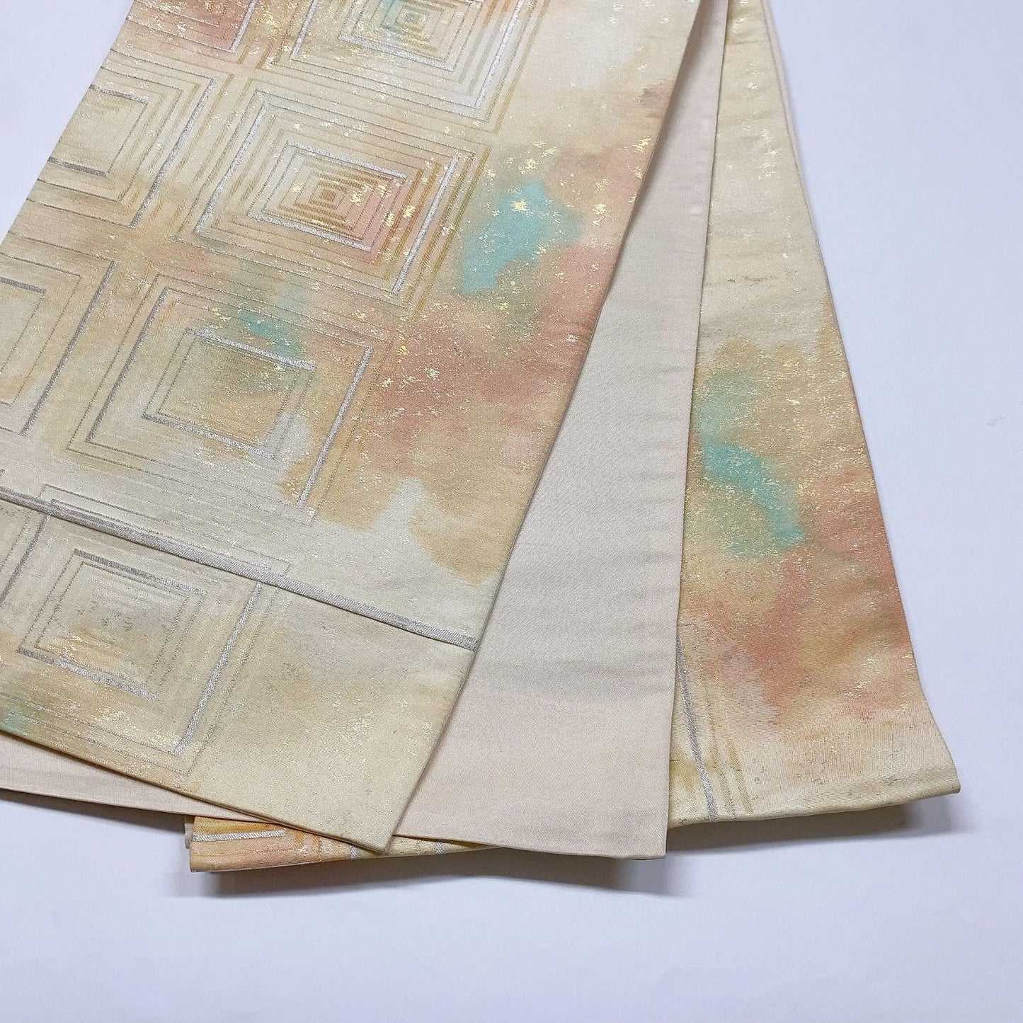 6324# Japanese Vintage Fukuro Obi Belt Kimono Fabric Silk Traditional