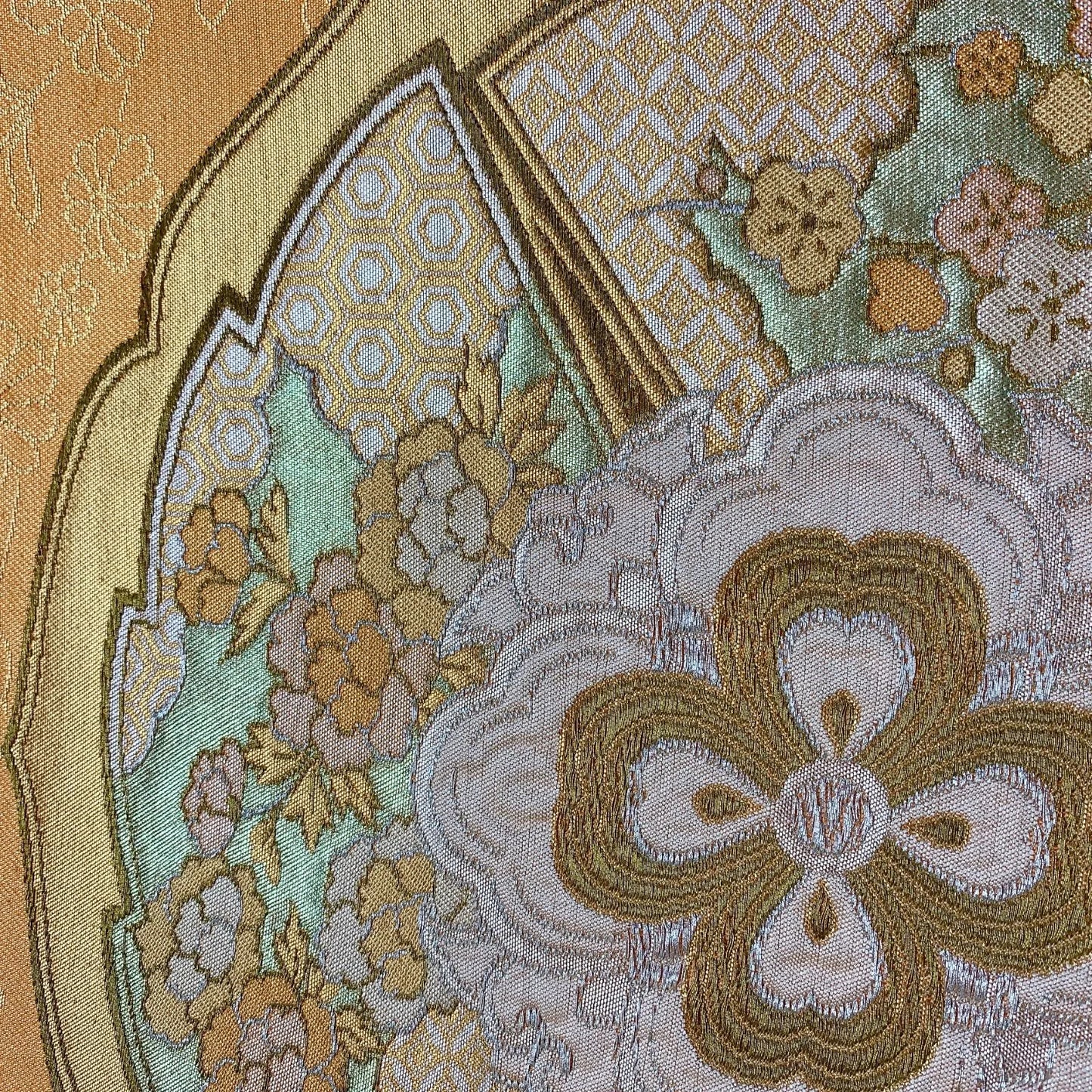 6325# Japanese Vintage Fukuro Obi Belt Kimono Fabric Silk Traditional