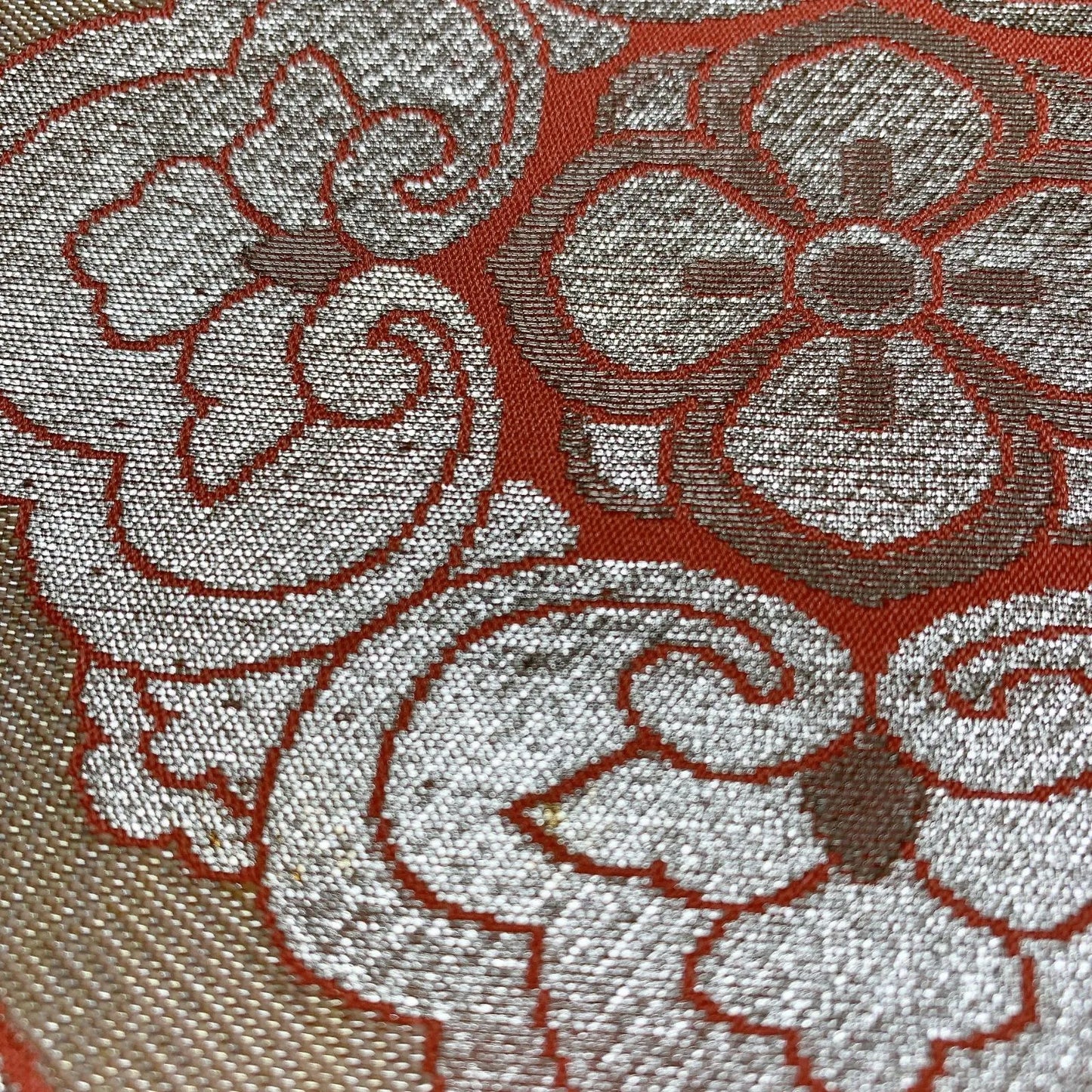 6327# Japanese Vintage Fukuro Obi Belt Kimono Fabric Silk Traditional