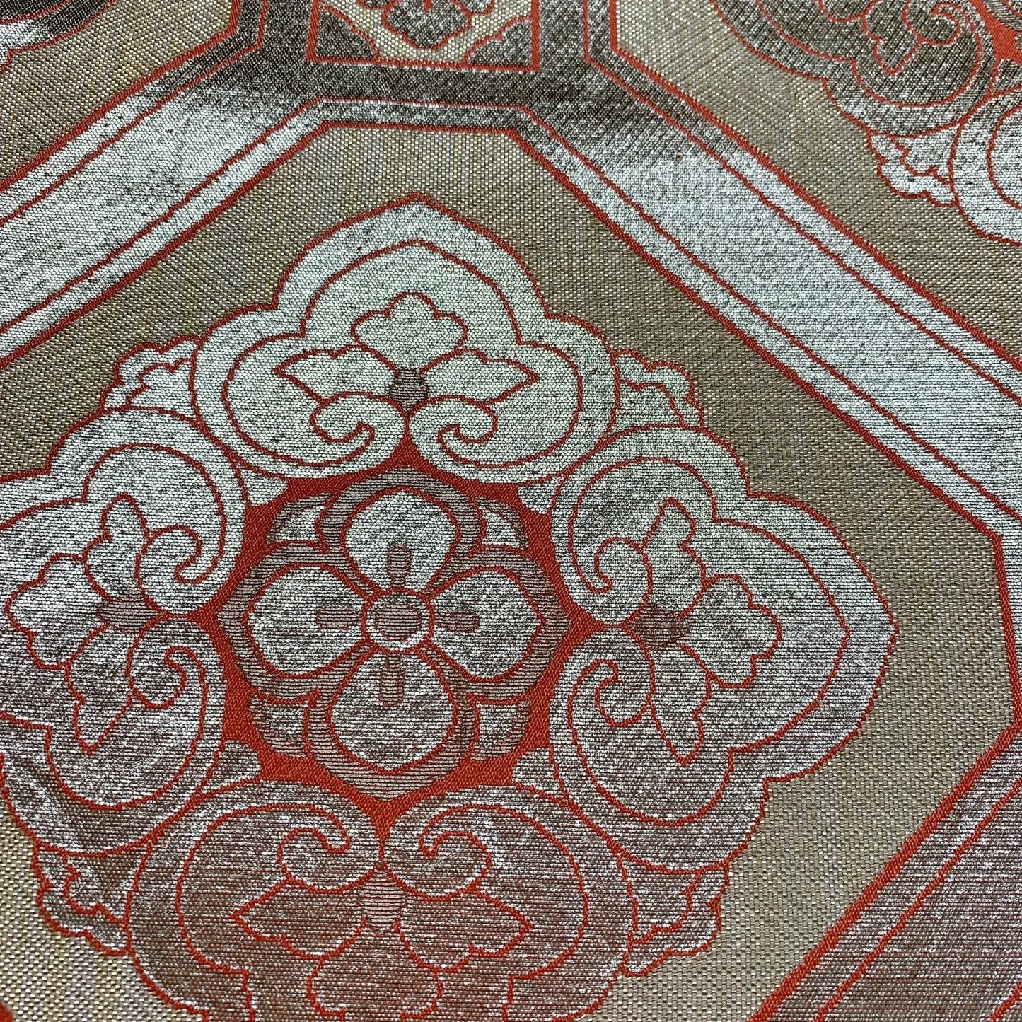 6327# Japanese Vintage Fukuro Obi Belt Kimono Fabric Silk Traditional