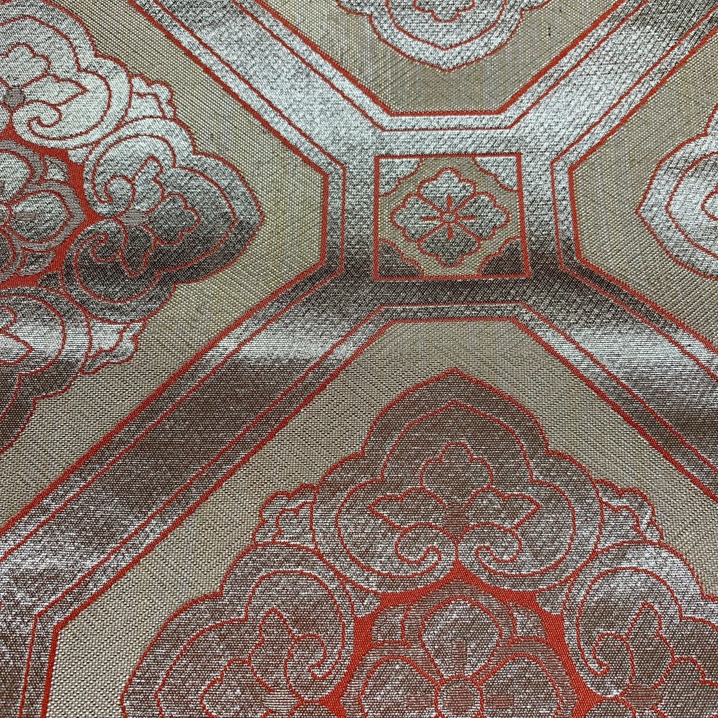 6327# Japanese Vintage Fukuro Obi Belt Kimono Fabric Silk Traditional