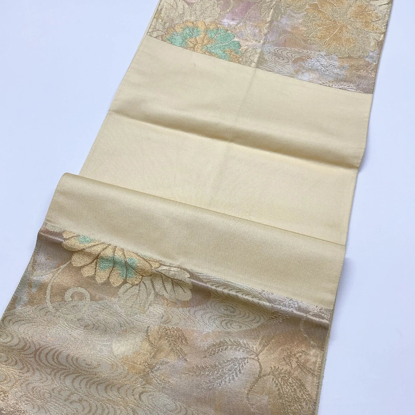 6328# Japanese Vintage Fukuro Obi Belt Kimono Fabric Silk Traditional