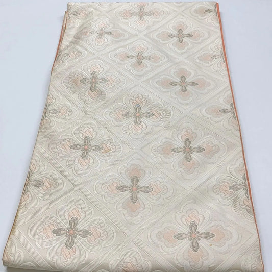 6312# Japanese Vintage Fukuro Obi Belt Kimono Fabric Silk Traditional Embroidery　
