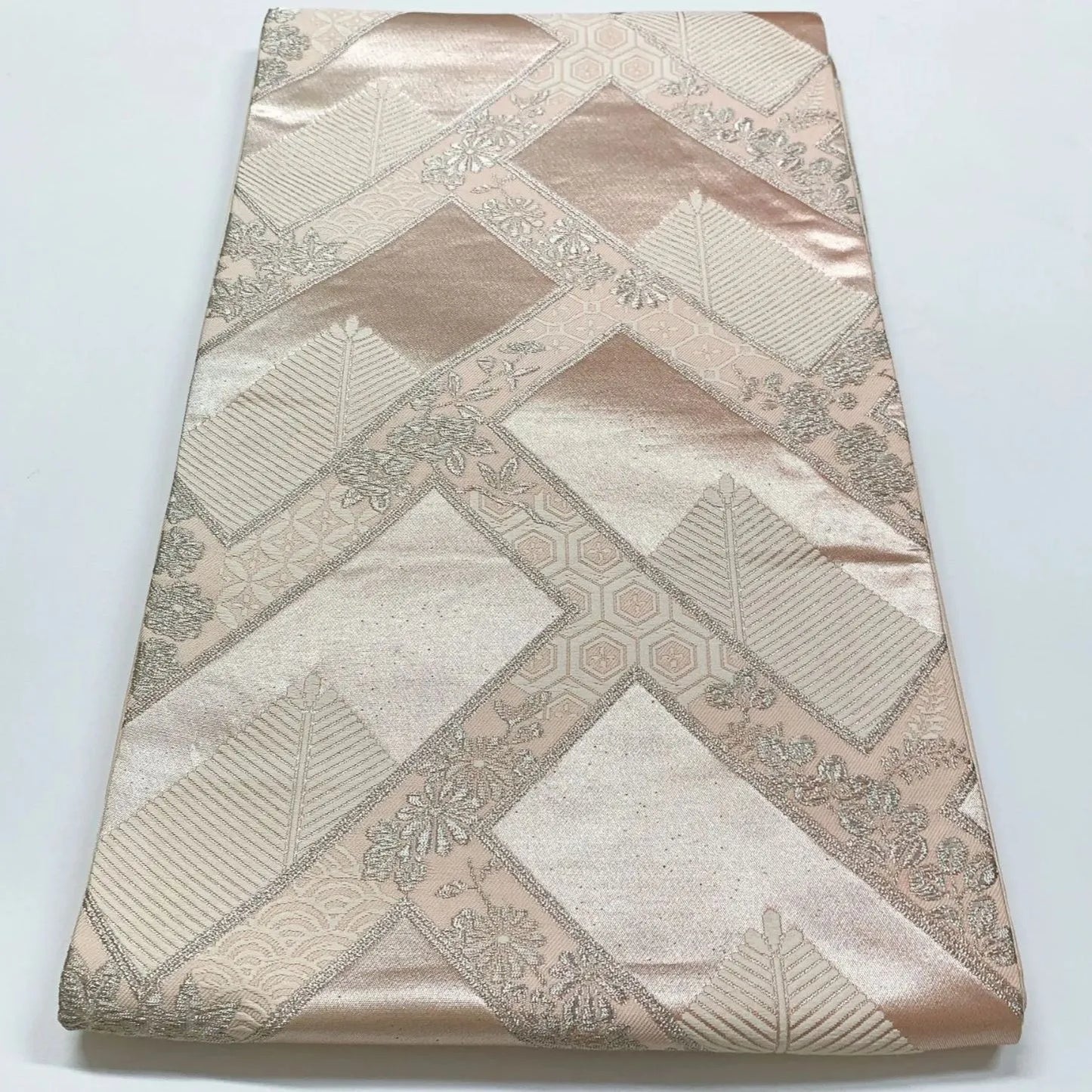 6318# Japanese Vintage Fukuro Obi Belt Kimono Fabric Silk Traditional