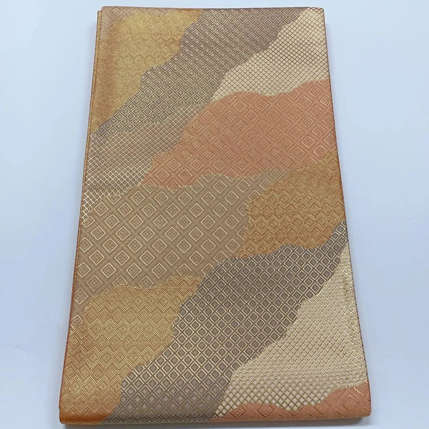 6322# Japanese Vintage Fukuro Obi Belt Kimono Fabric Silk Traditional