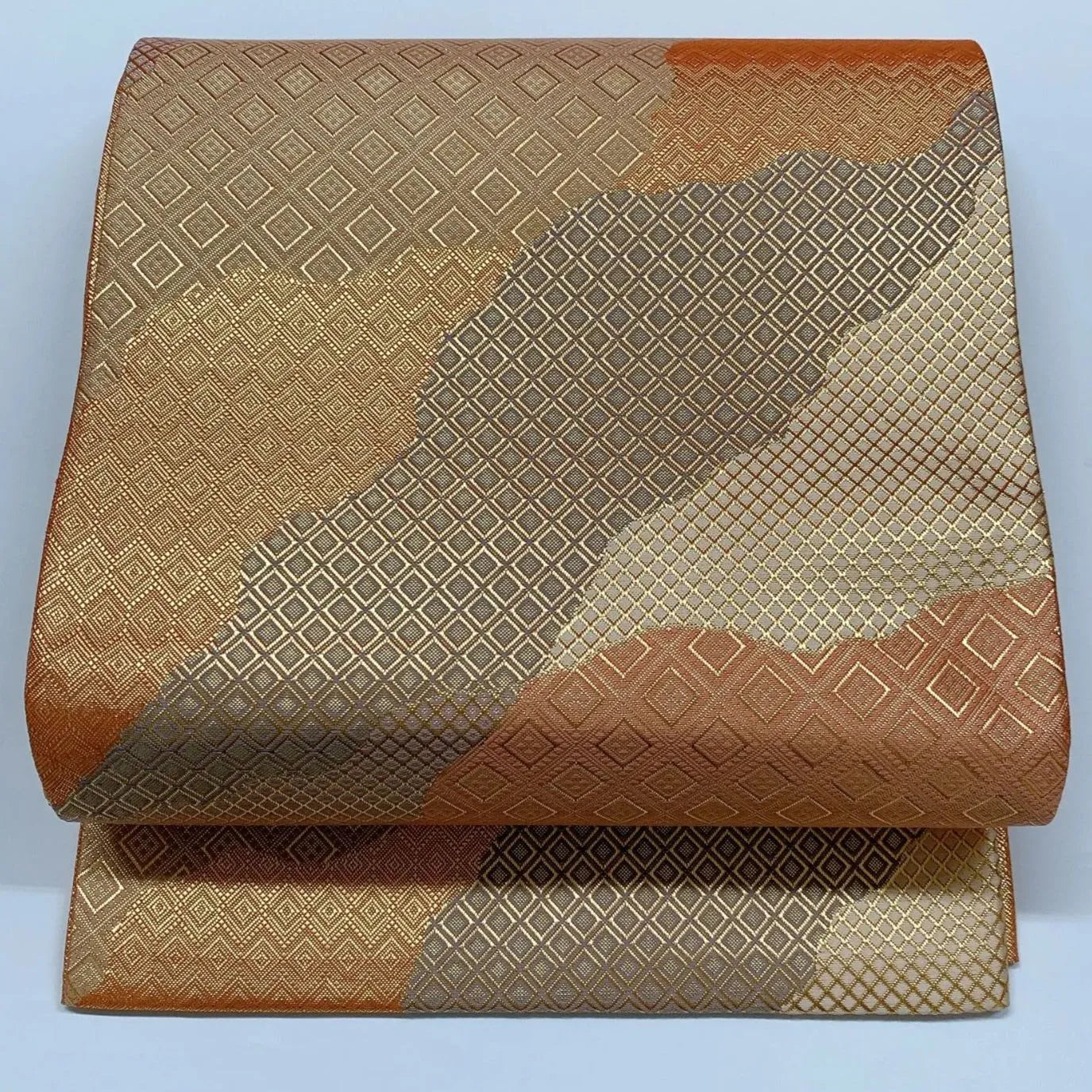 6322# Japanese Vintage Fukuro Obi Belt Kimono Fabric Silk Traditional