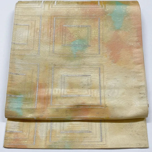 6324# Japanese Vintage Fukuro Obi Belt Kimono Fabric Silk Traditional