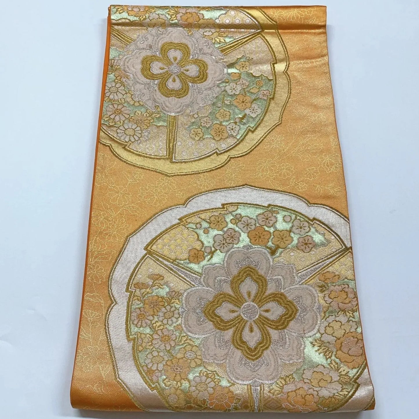 6325# Japanese Vintage Fukuro Obi Belt Kimono Fabric Silk Traditional