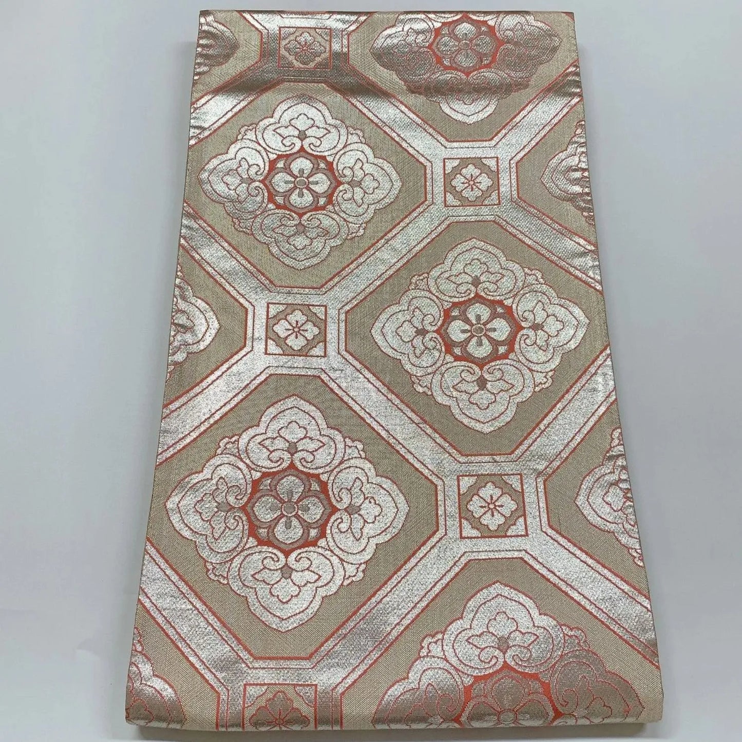 6327# Japanese Vintage Fukuro Obi Belt Kimono Fabric Silk Traditional