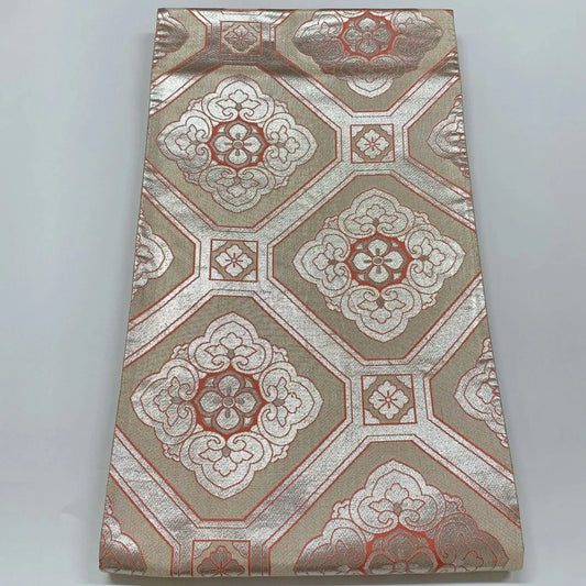 6327# Japanese Vintage Fukuro Obi Belt Kimono Fabric Silk Traditional